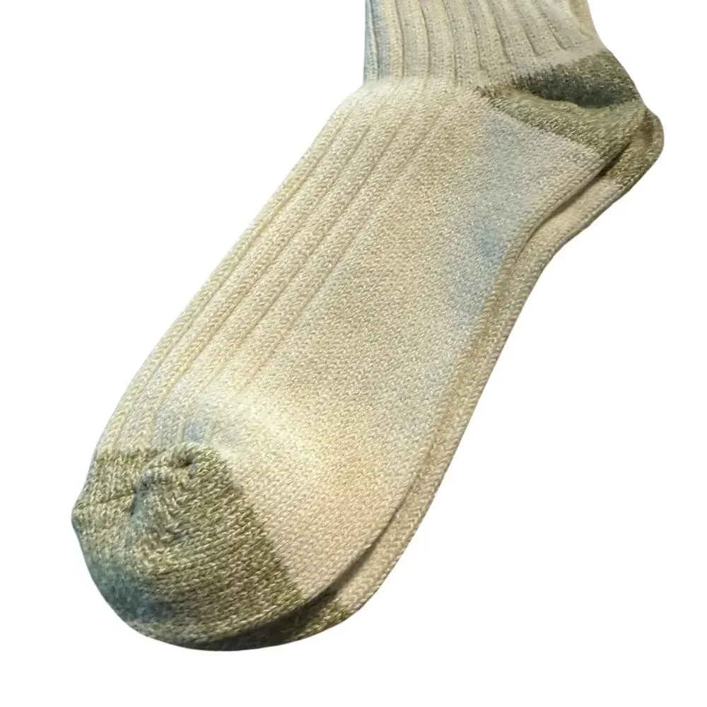 Aerie Cream & Sage Green Ribbed Crew Socks, One Size, NWT